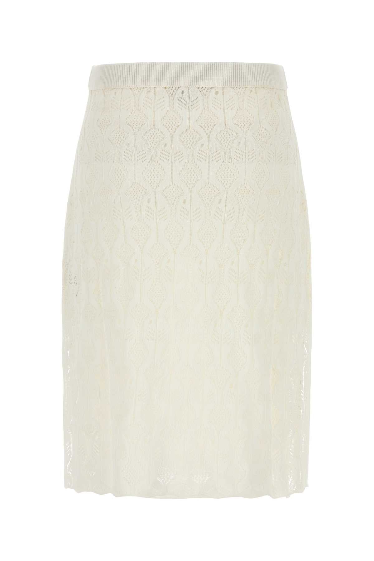 WHITE LACE SKIRT Bottega Veneta