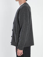 CHARCOAL WOOL CARDIGAN Bottega Veneta