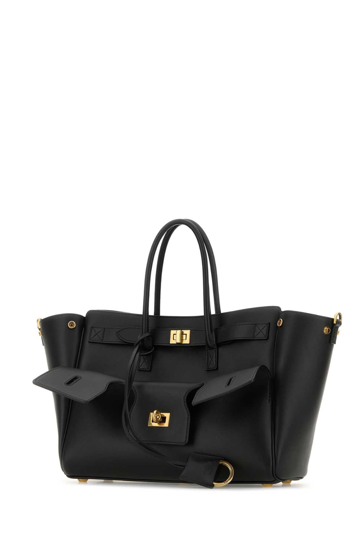 BLACK LEATHER SMALL CARRY ALL BEL AIR SHOPPING BAG Balenciaga