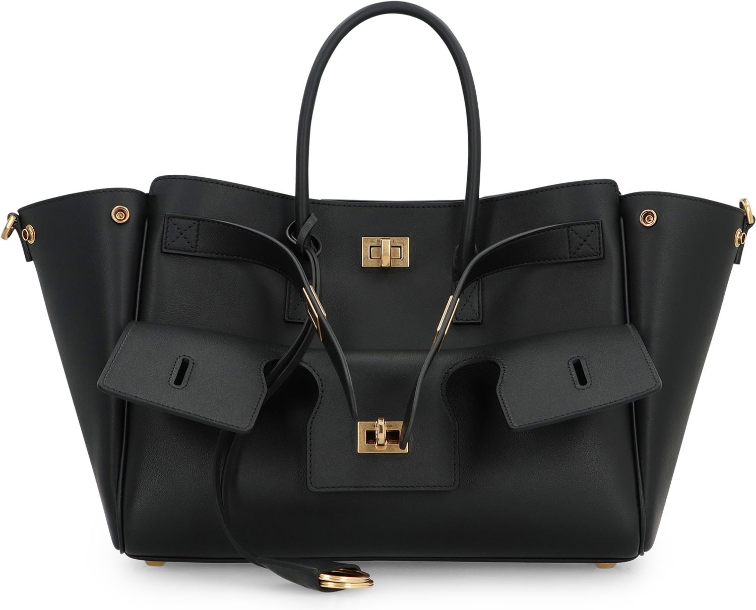 BLACK LEATHER SMALL CARRY ALL BEL AIR SHOPPING BAG Balenciaga