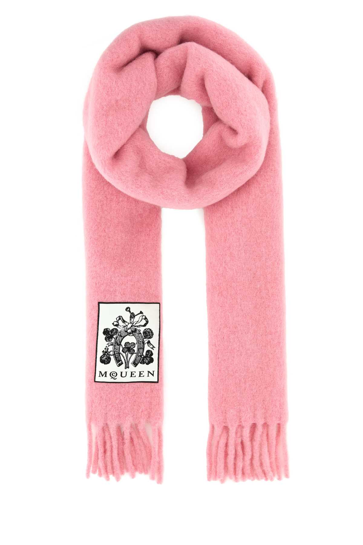 PINK ALPACA BLEND SCARF Alexander McQueen PINK TU