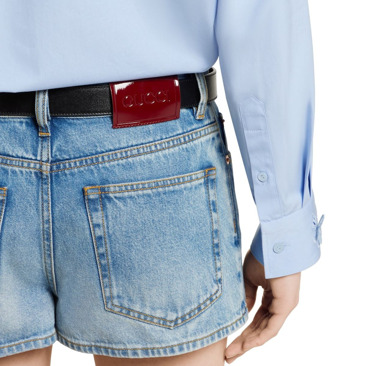 PF12 STONE WASHED BLUE DENIM Gucci