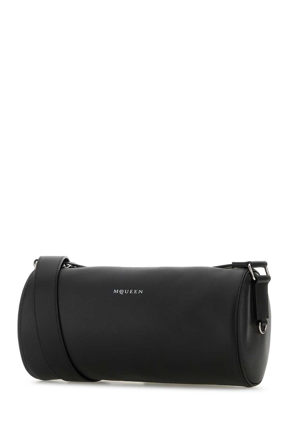 BLACK LEATHER MCQUEEN ROLLER CROSSBODY BAG Alexander McQueen