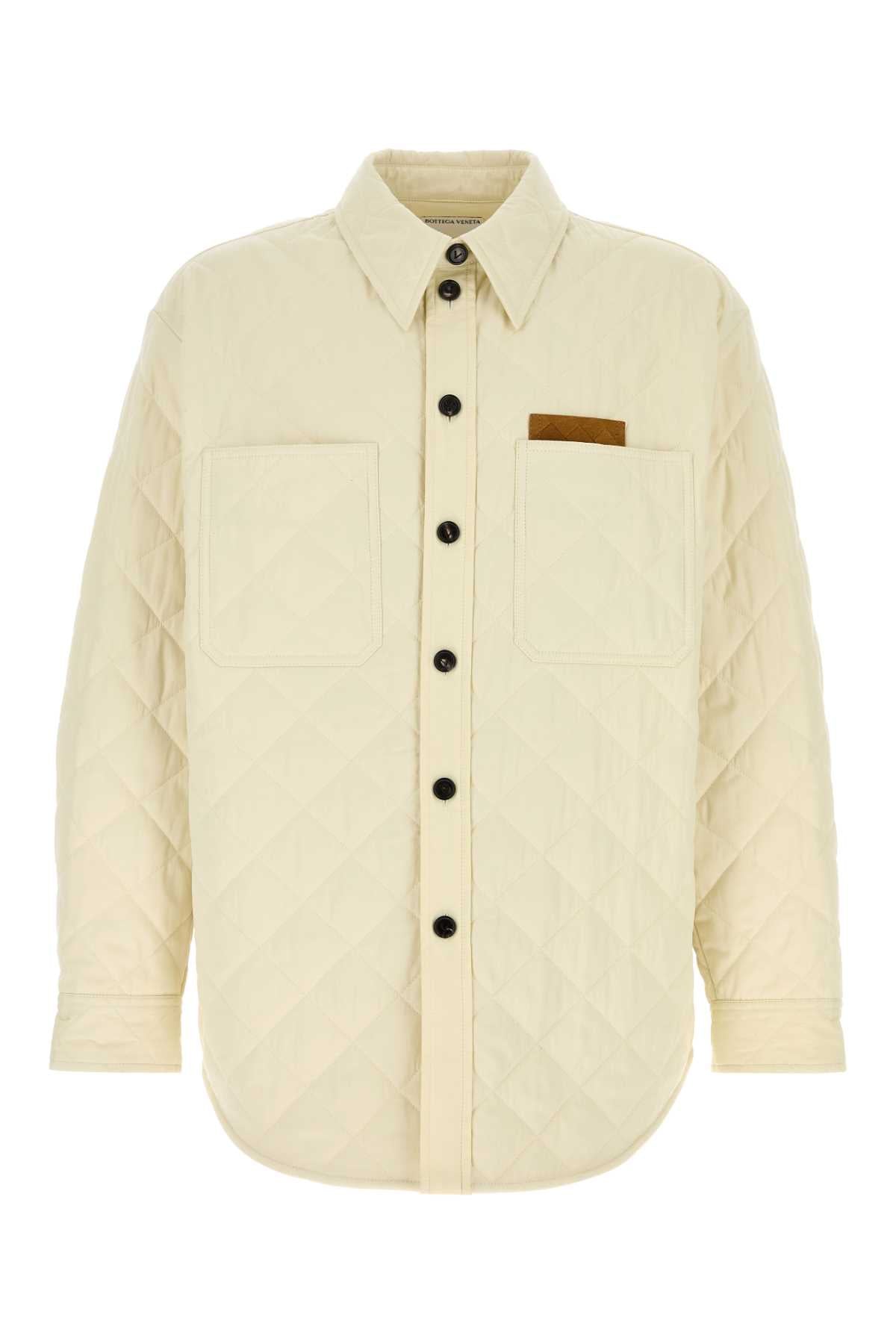 IVORY TECH COTTON JACKET Bottega Veneta WHITE 46