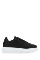 BLACK LEATHER SNEAKERS WITH BLACK LEATHER HEEL Alexander McQueen BLACK 39