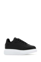 BLACK LEATHER SNEAKERS WITH BLACK LEATHER HEEL Alexander McQueen