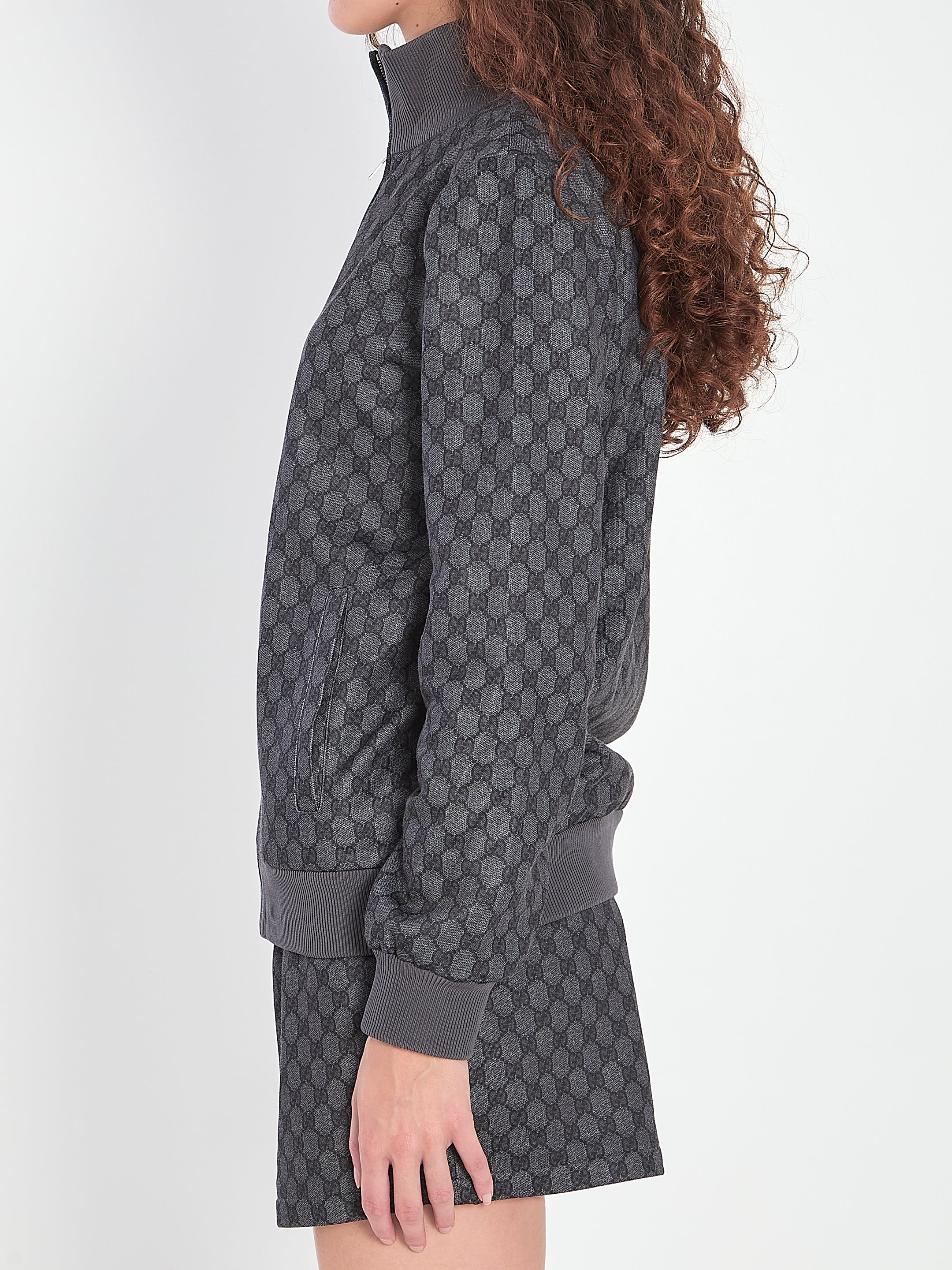 COTTON BLEND FULL-ZIP SWEATSHIRT Gucci