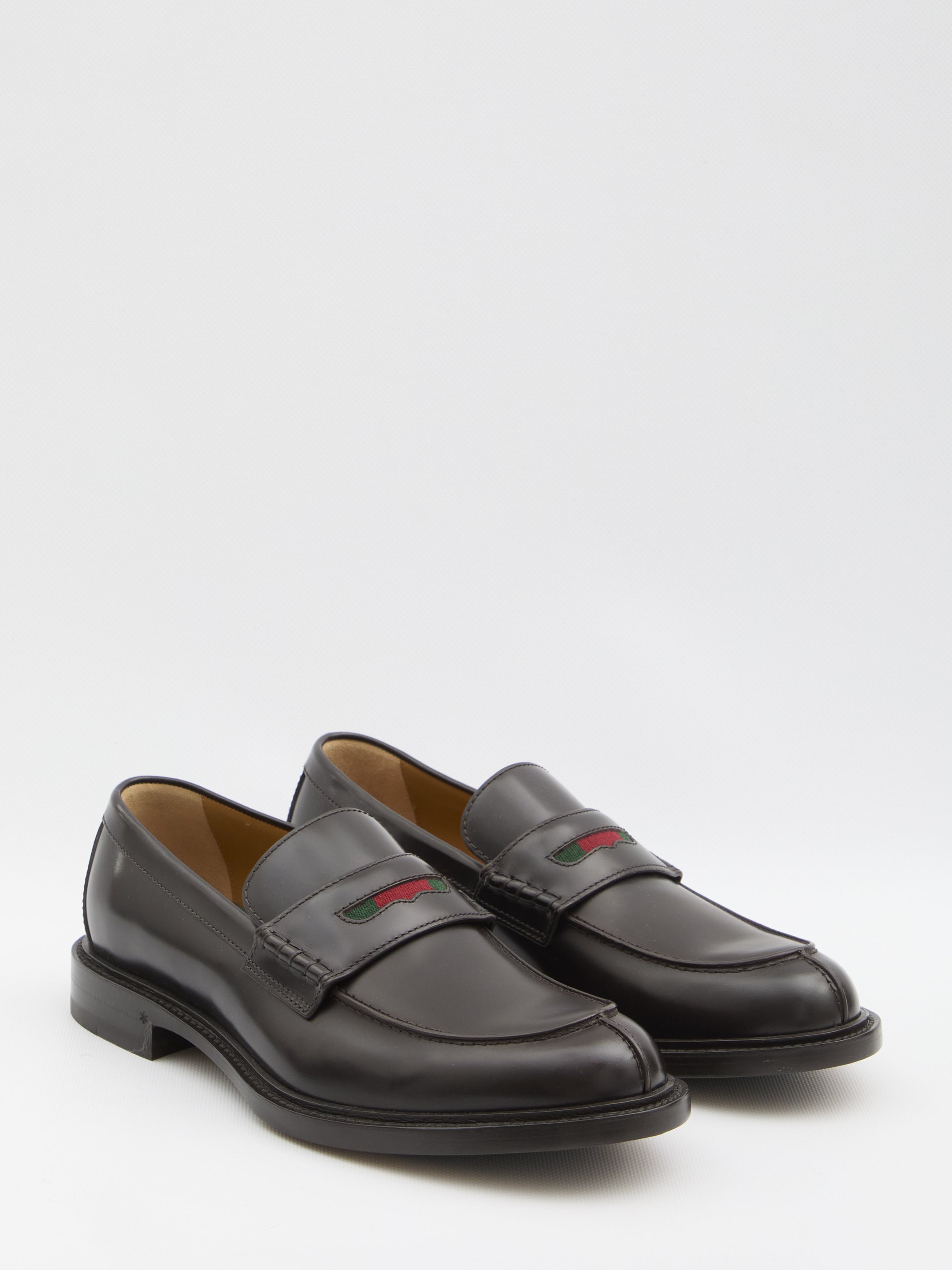 BLACK LEATHER LOAFER Gucci