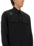 BLACK POPLIN SHIRT Alexander McQueen