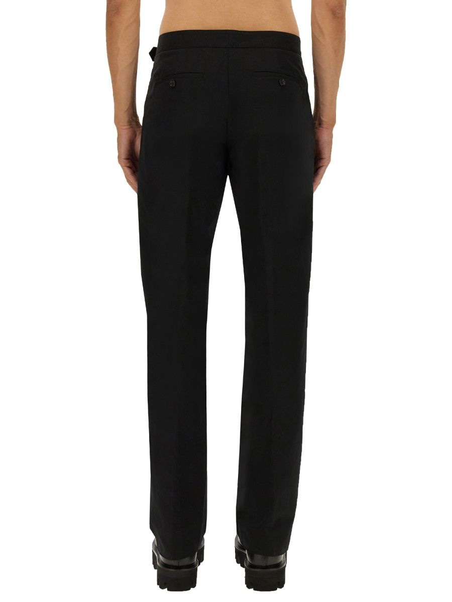 BLACK COTTON MIX TROUSERS Alexander McQueen