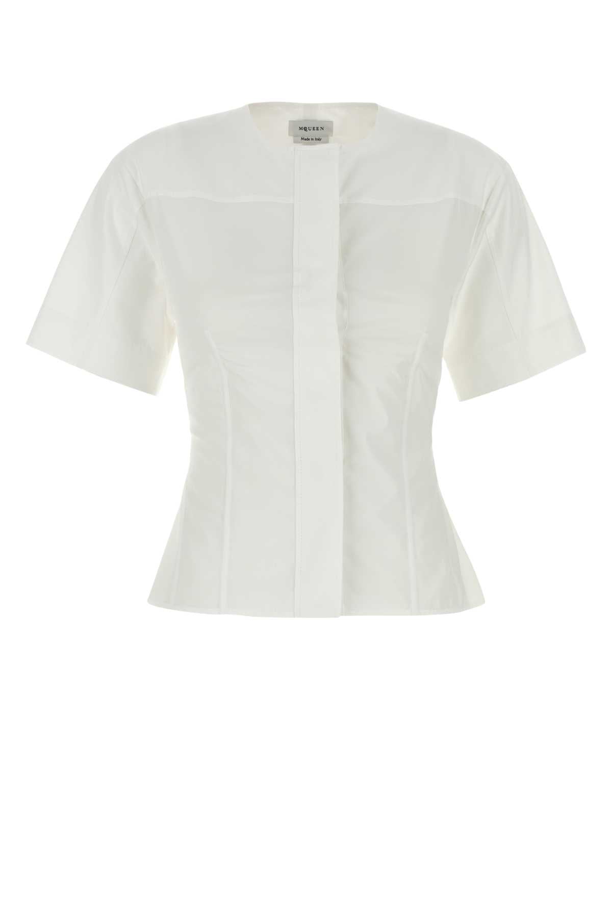 WHITE POPLIN SHIRT Alexander McQueen WHITE 40