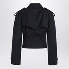 MIDNIGHT BLUE WOOL TRENCH COAT Alexander McQueen