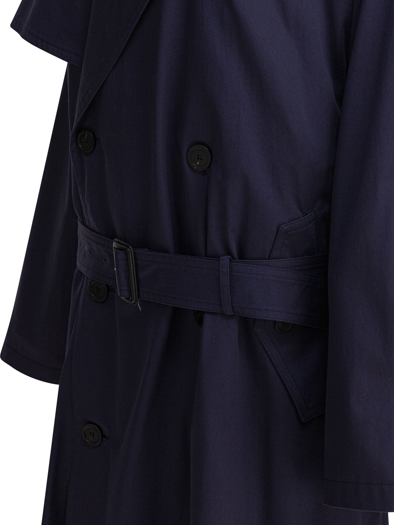 BLUE COTTON COAT Balenciaga