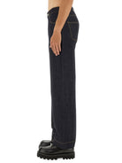 ALEXANDER MCQUEEN WIDE LEG DENIM JEANS IN INDIGO Alexander McQueen