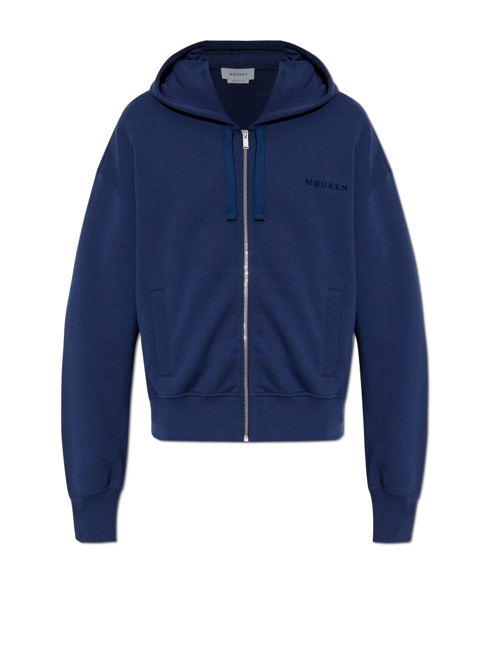 HOODIE IN BLUE Alexander McQueen MIDNIGHT BLUE TONAL S