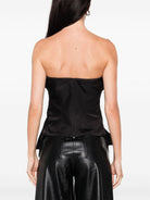 BLACK POLYESTER SILK TOP Alexander McQueen