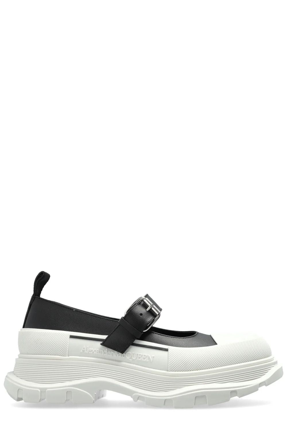 TWO-TONE LEATHER AND RUBBER BALLERINAS Alexander McQueen MULTICOLOURED 37