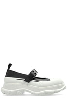 TWO-TONE LEATHER AND RUBBER BALLERINAS Alexander McQueen MULTICOLOURED 37