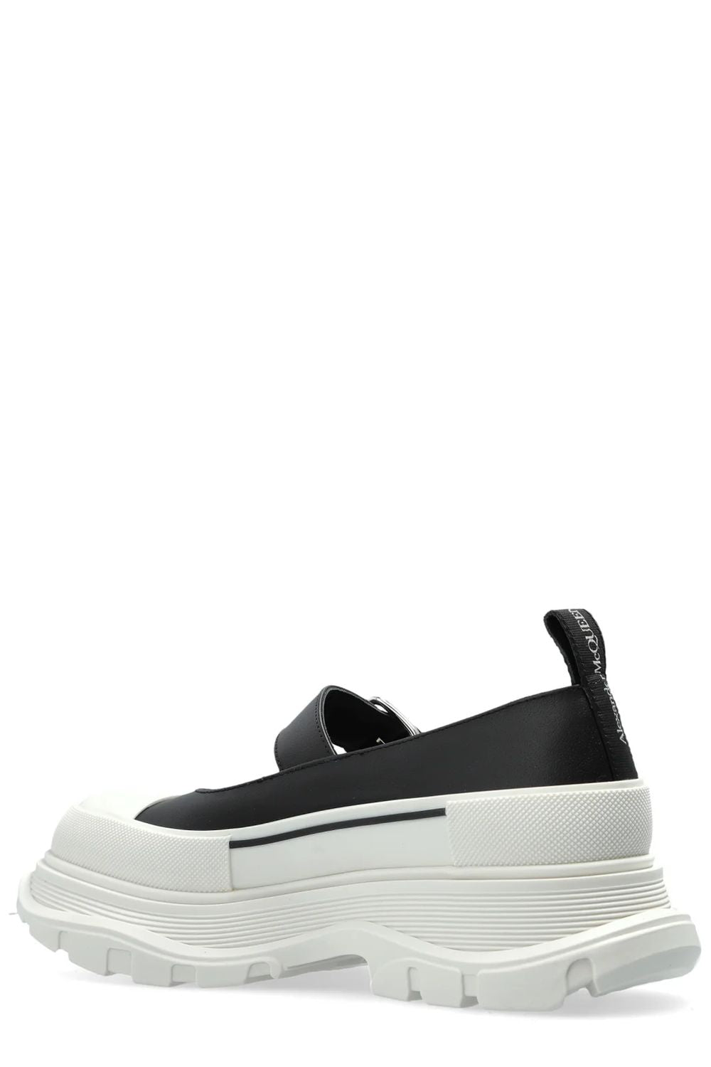 TWO-TONE LEATHER AND RUBBER BALLERINAS Alexander McQueen