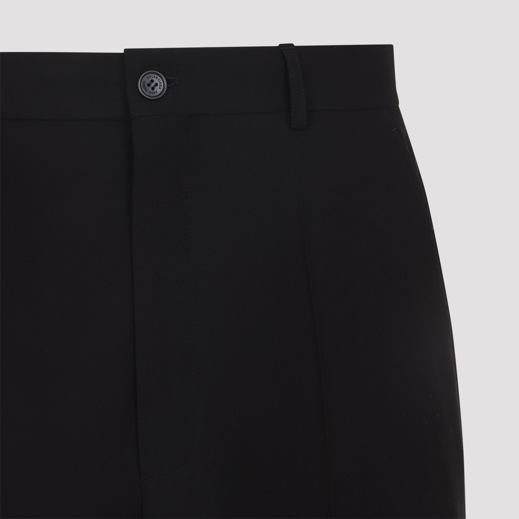 BLACK TWILL WIDE-LEG PANT Balenciaga