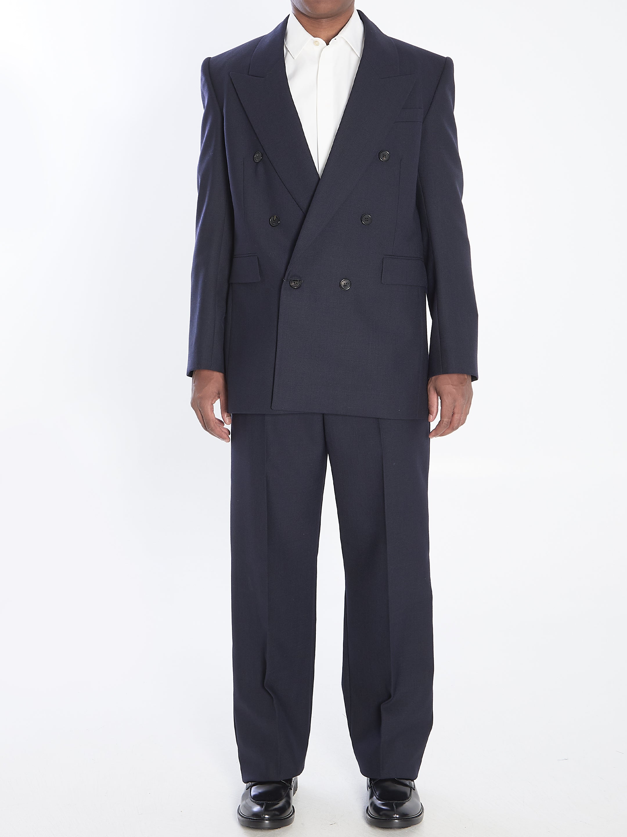CHINé WOOL TROUSERS Saint Laurent