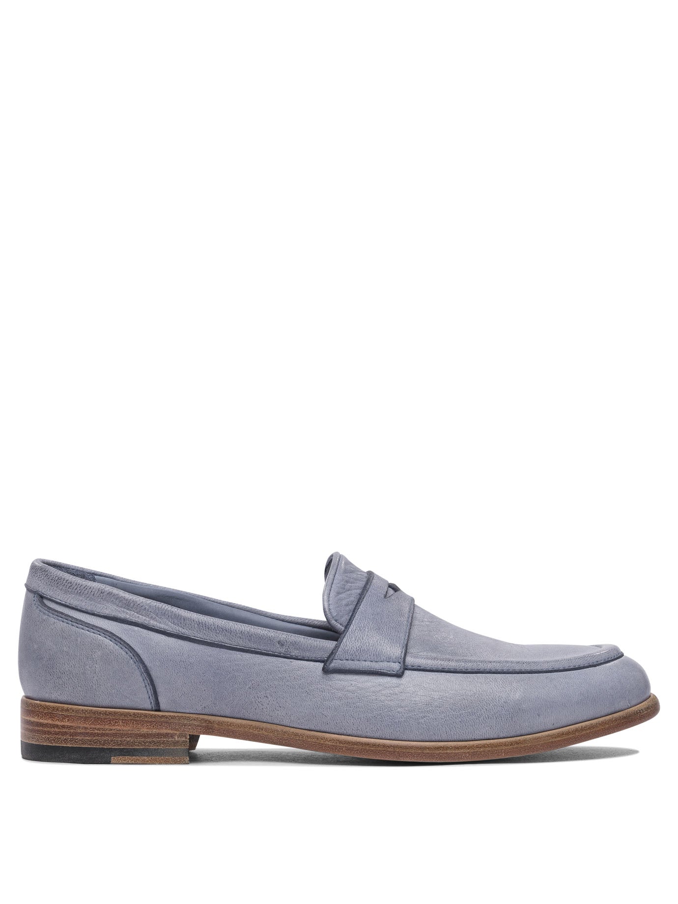 LIGHT BLUE LEATHER LOAFERS STURLINI LIGHT BLUE 39