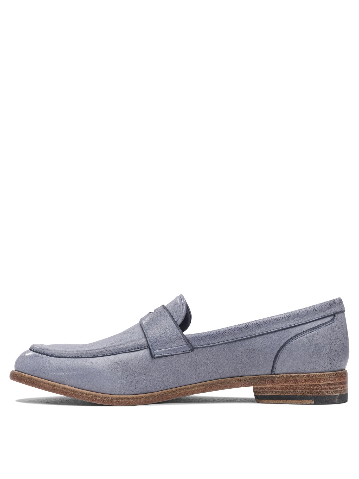 LIGHT BLUE LEATHER LOAFERS STURLINI