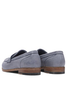 LIGHT BLUE LEATHER LOAFERS STURLINI