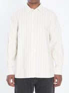 CASSANDRE SHIRT IN STRIPED COTTON Saint Laurent WHITE 39
