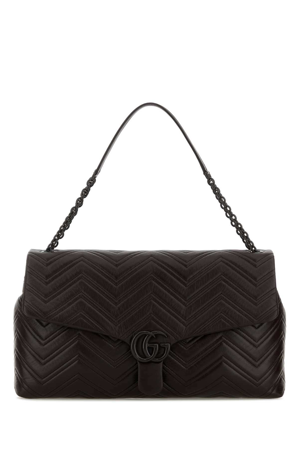 CHOCOLATE LEATHER MAXI GG MARMONT SHOULDER BAG – Lord Taylor