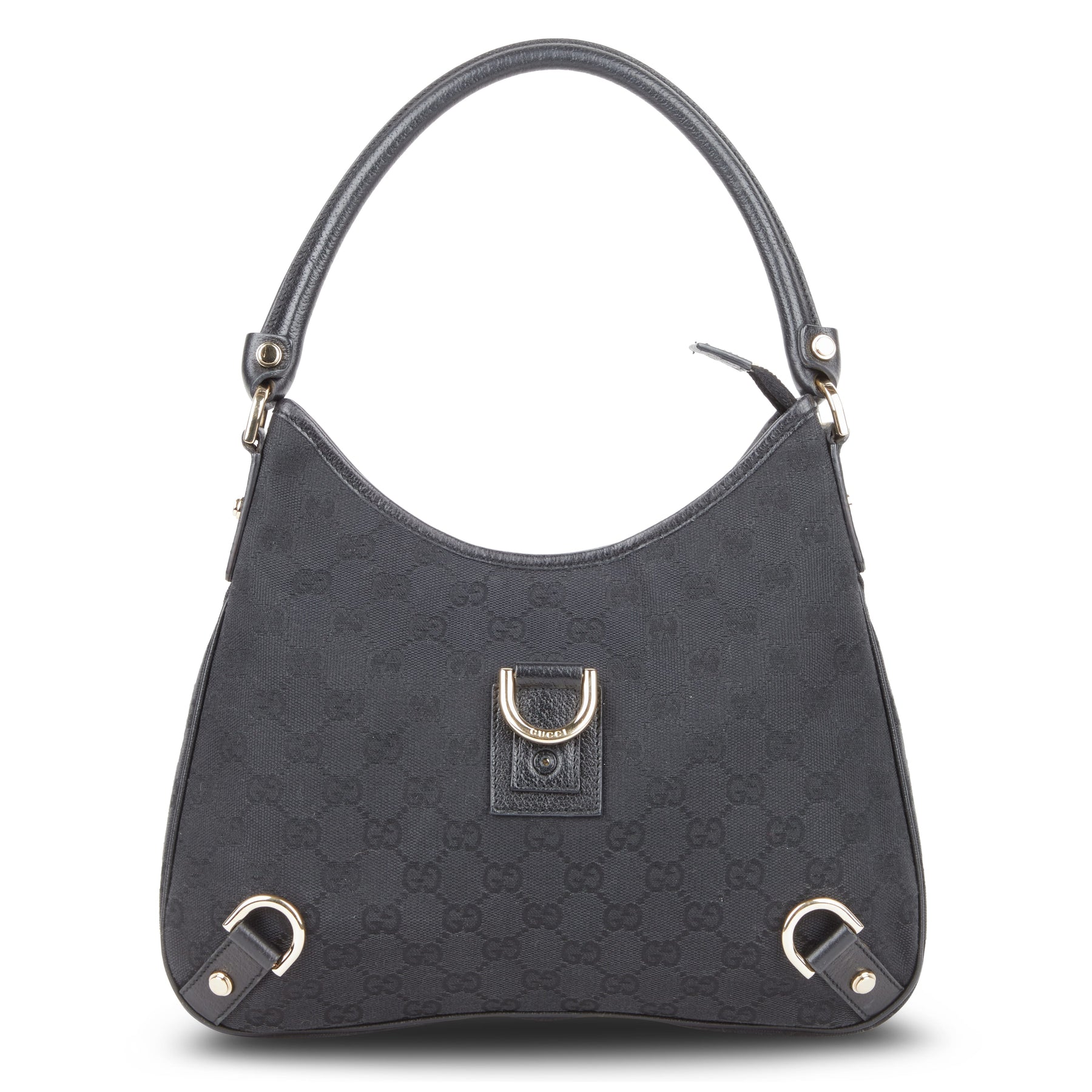 Gucci Abbey GG Canvas Shoulder Bag in Black | Lord & Taylor