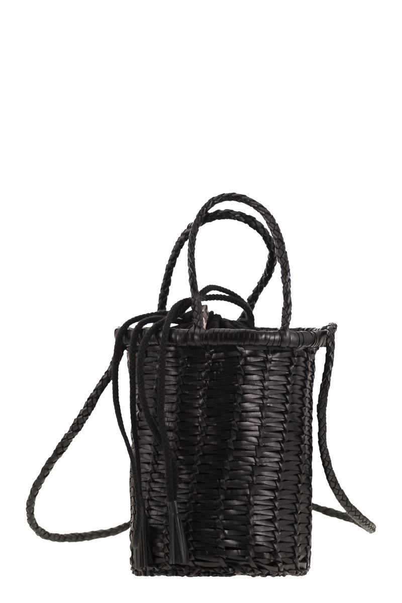 LINA MINI - WOVEN LEATHER BAG Dragon BLACK ONE SIZE