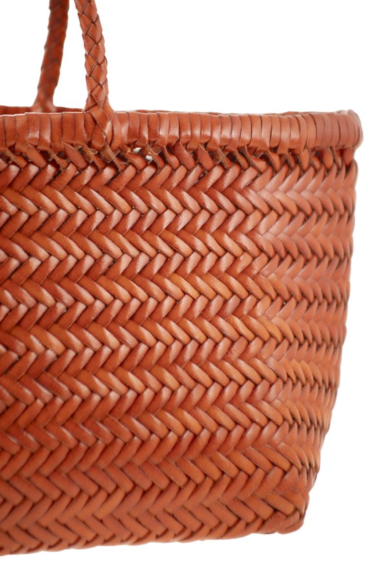 TRIPLE JUMP SMALL - WOVEN LEATHER BAG Dragon