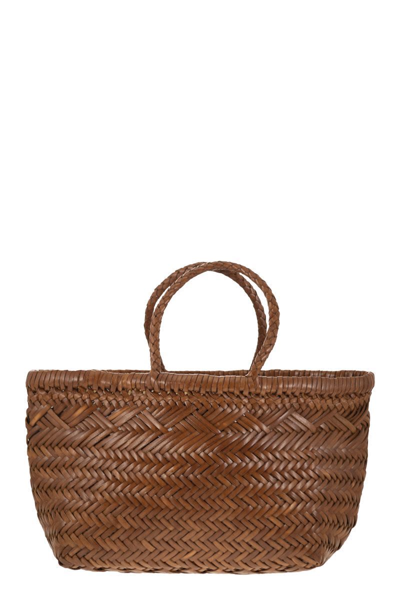 TRIPLE JUMP SMALL - WOVEN LEATHER BAG Dragon