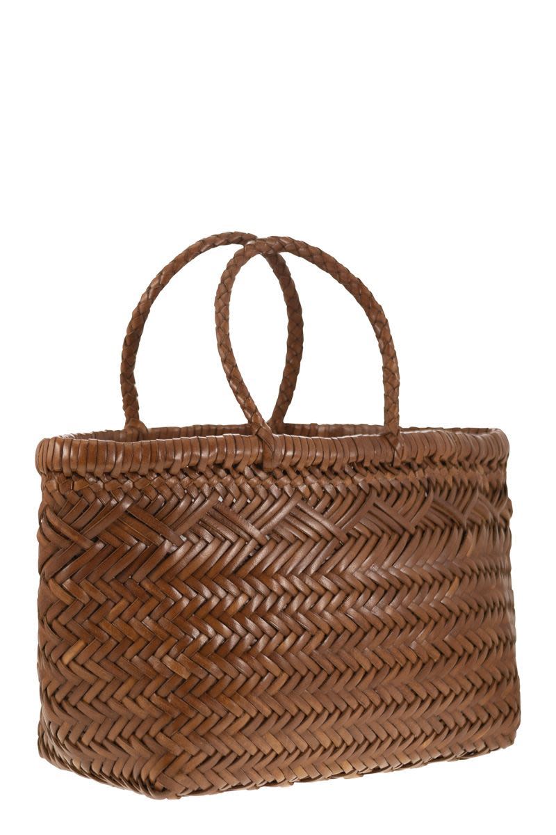 TRIPLE JUMP SMALL - WOVEN LEATHER BAG Dragon