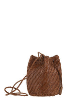POMPOM DOUBLE JUMP - BUCKET BAG WITH WOVEN LEATHER Dragon