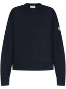 SWEATSHIRT WITH LOGO PATCH Moncler BLUE XS