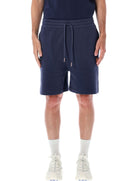 COTTON SWEATSHORTS MONCLER GENIUS NAVY BLUE S