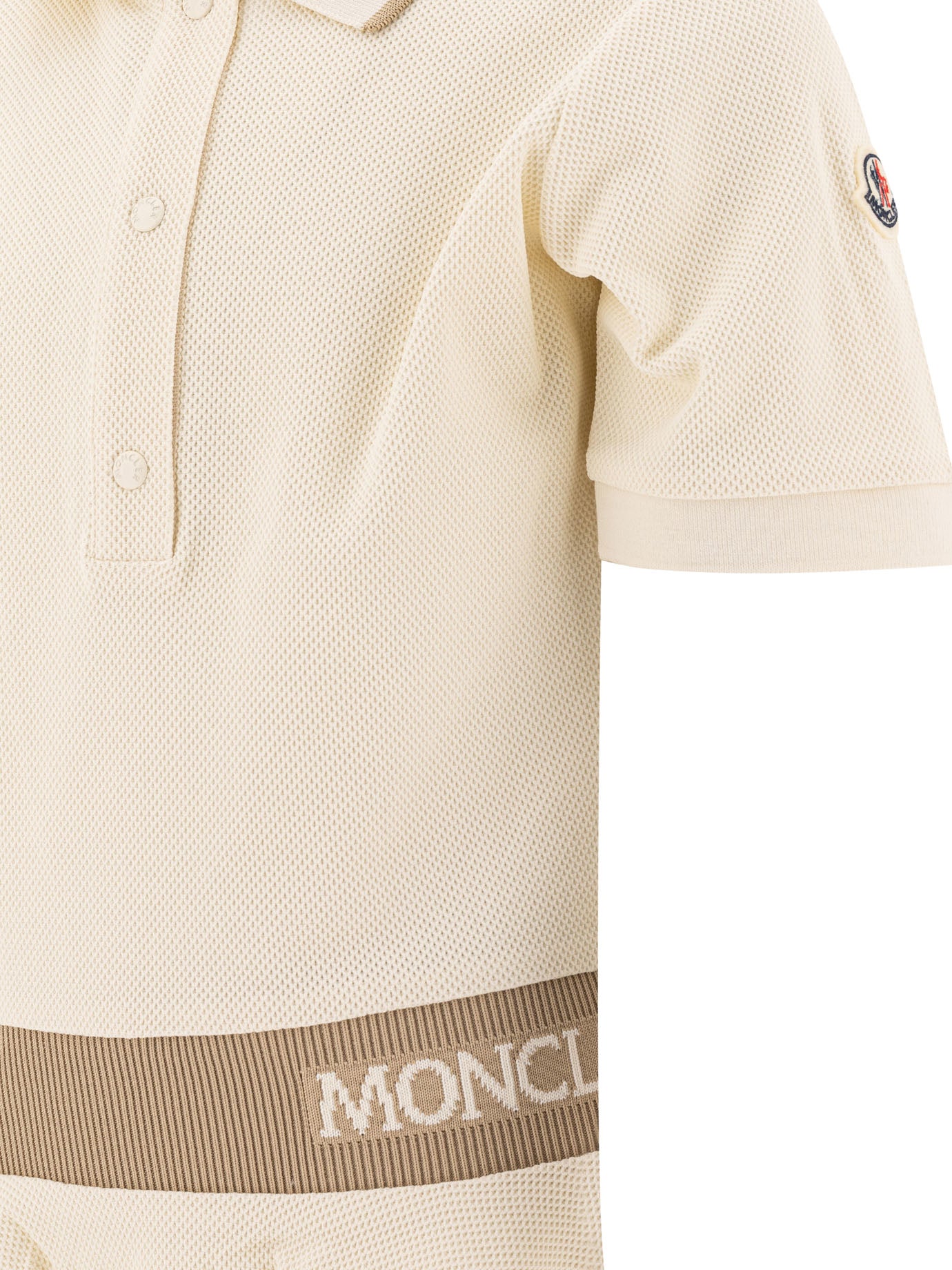 PIQUÉ POLO DRESS MONCLER KIDS