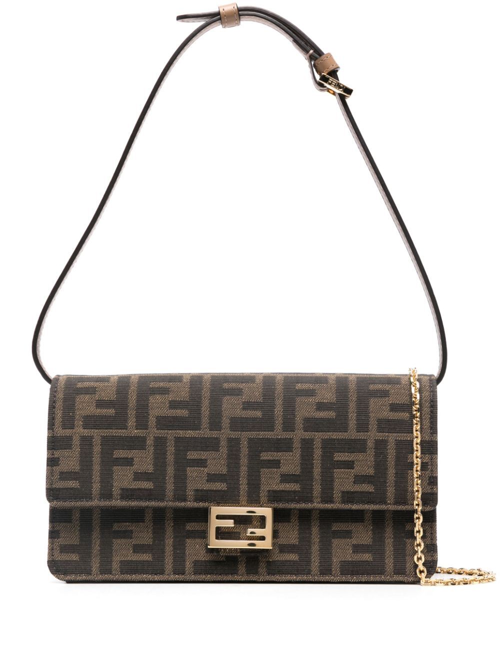 RECTANGULAR CLUTCH BAG Fendi BROWN UNICA