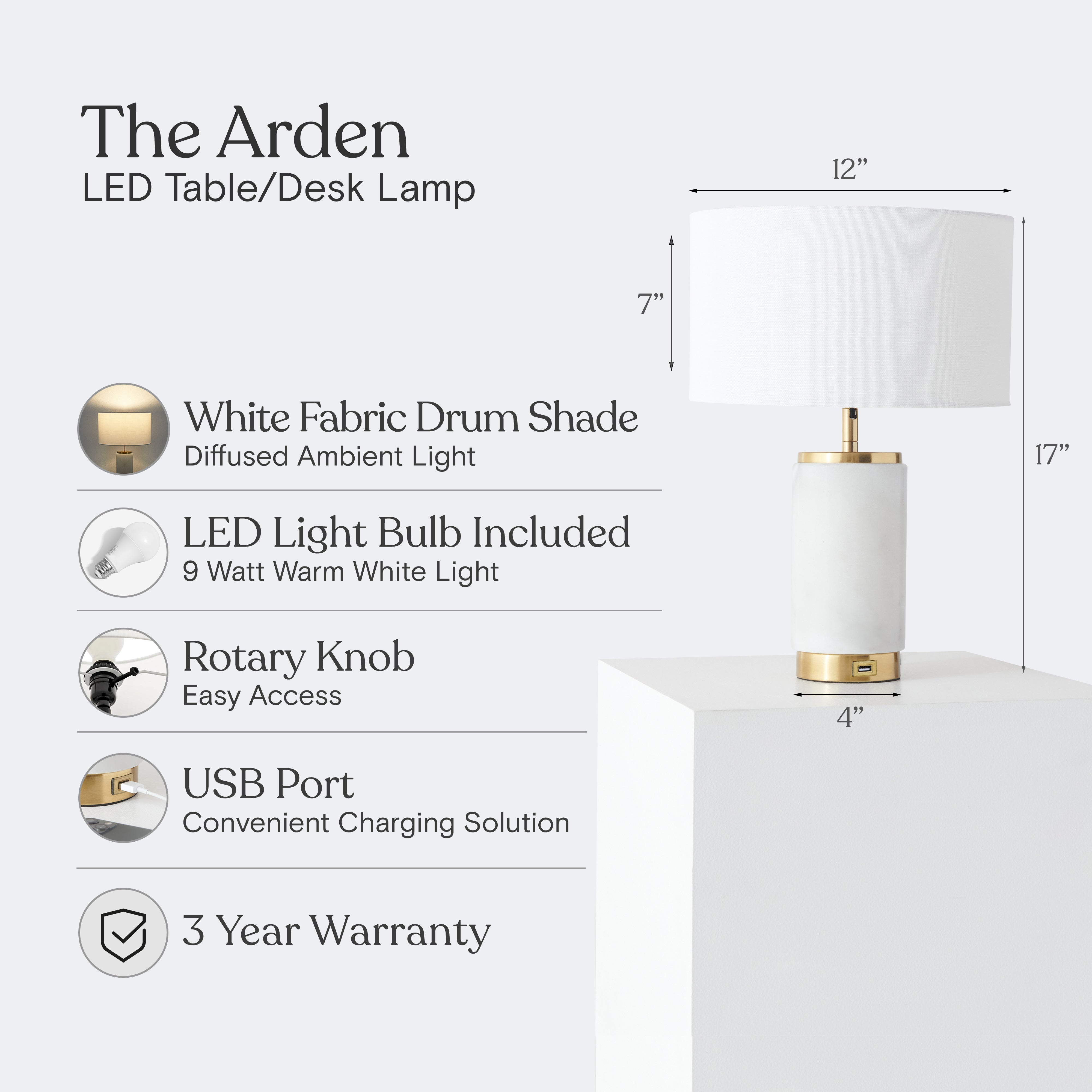 Arden LED Table Lamp Bundle Brightech