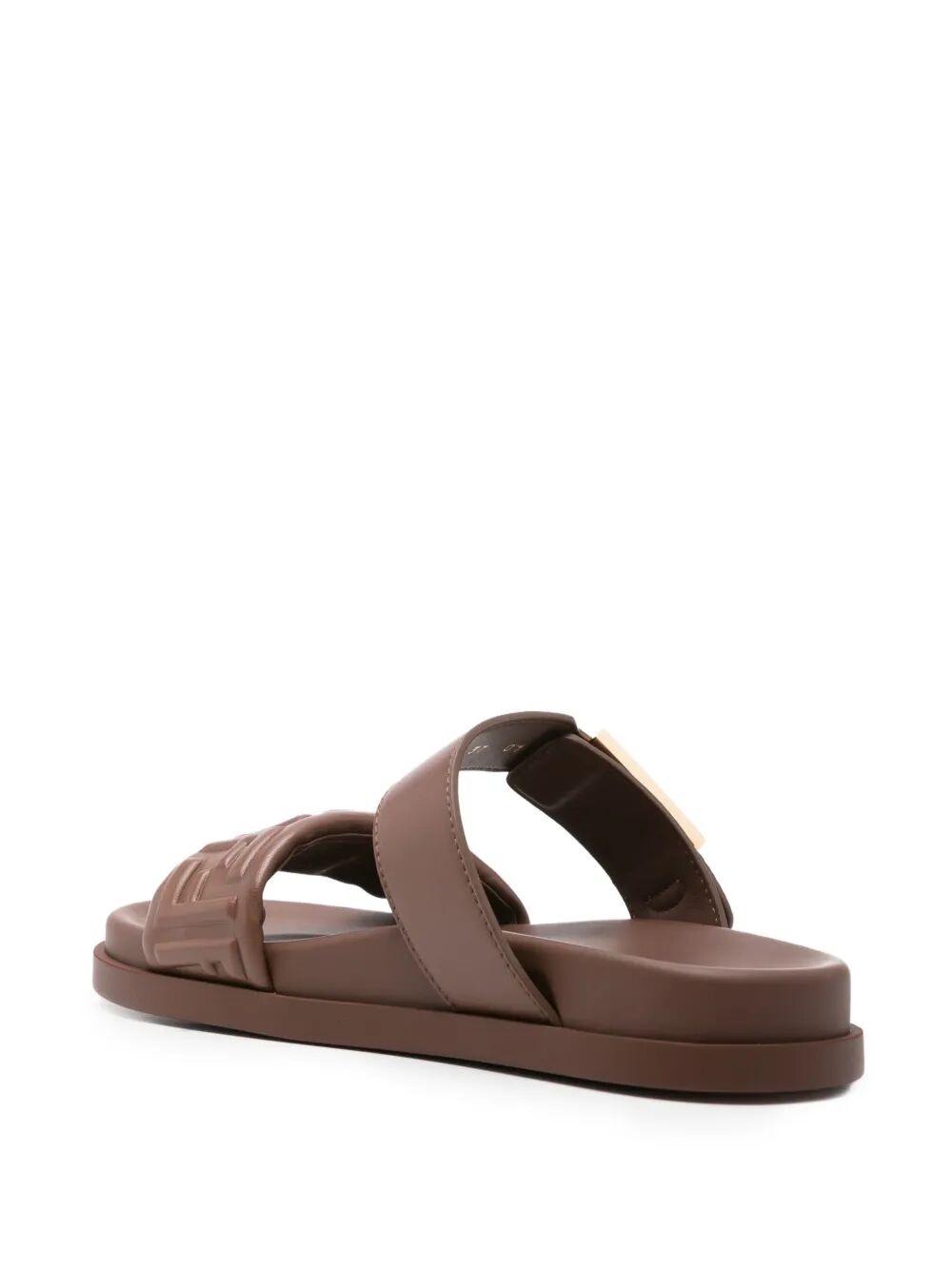 BROWN LEATHER SANDALS Fendi