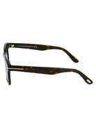 Havana acetate square sunglasses by Tom Ford, angled view