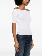 WHITE BOAT NECK TOP Khaite