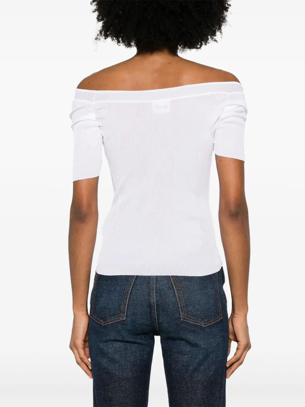 WHITE BOAT NECK TOP Khaite