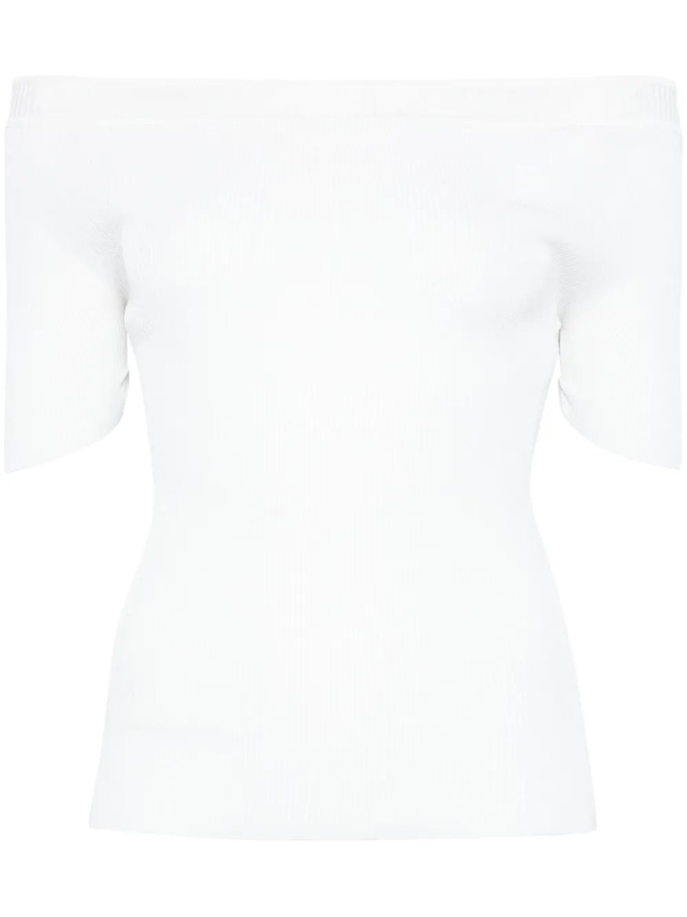 WHITE BOAT NECK TOP Khaite BLANCO XS