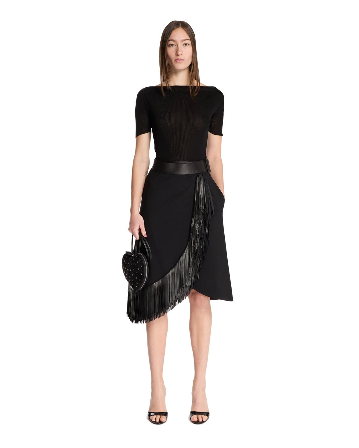 BLACK BOAT NECK TOP Khaite