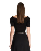 BLACK BOAT NECK TOP Khaite