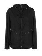 BLACK JACKET WITH ZIP AND HOOD ADD BLACK 46