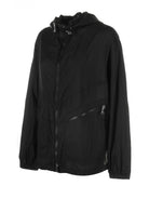 BLACK JACKET WITH ZIP AND HOOD ADD